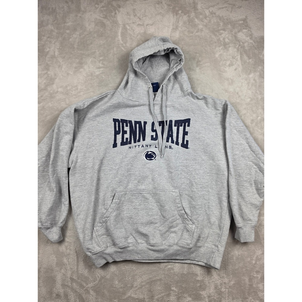 Vintage OVB Penn State Hoodie Mens XL Gray Nittany Lions Sweatshirt Boxy *Read